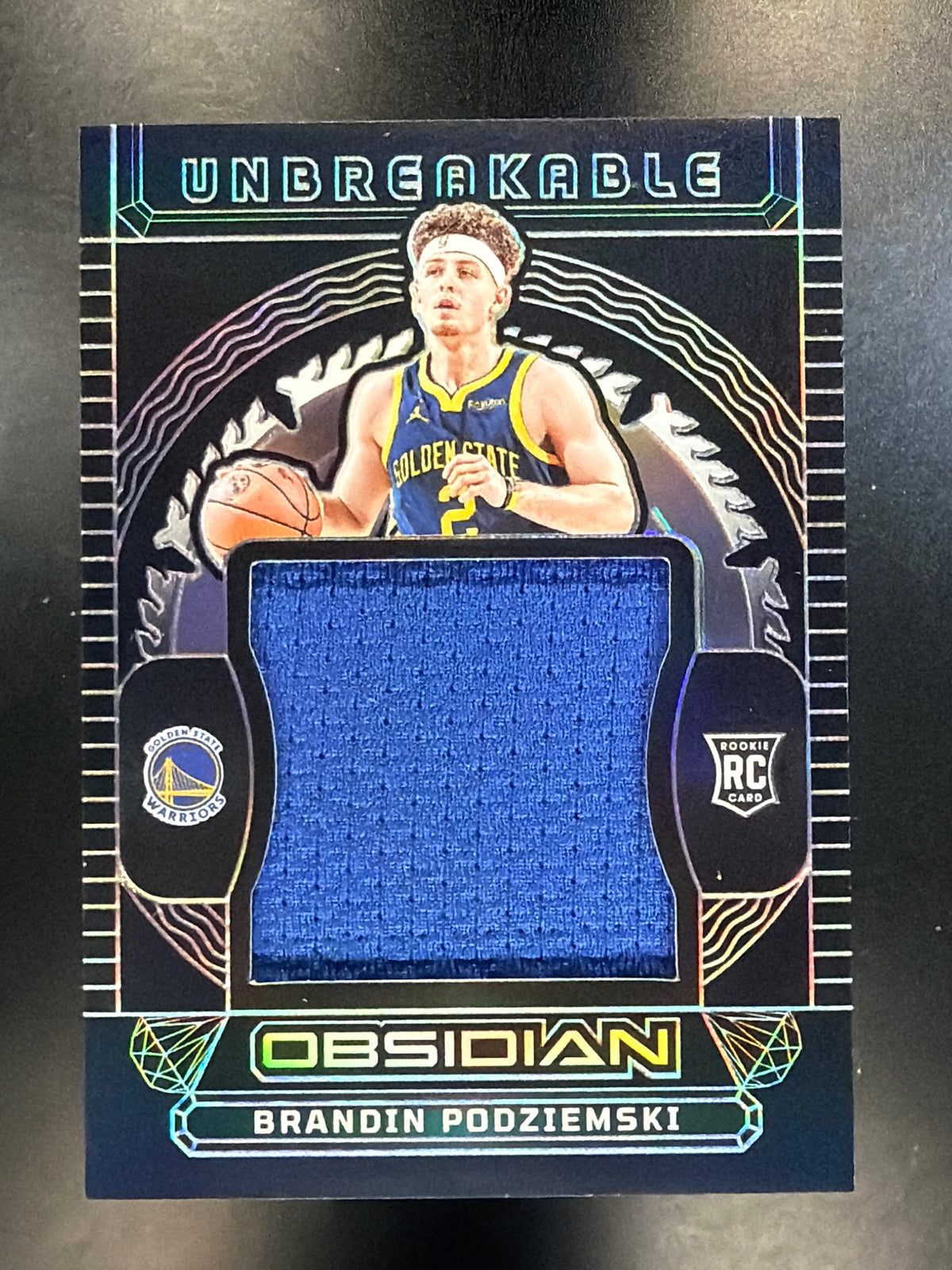 2023-24 Panini Obsidian #UM-POD Brandin Podziemski Unbreakable Memorabilia #/249