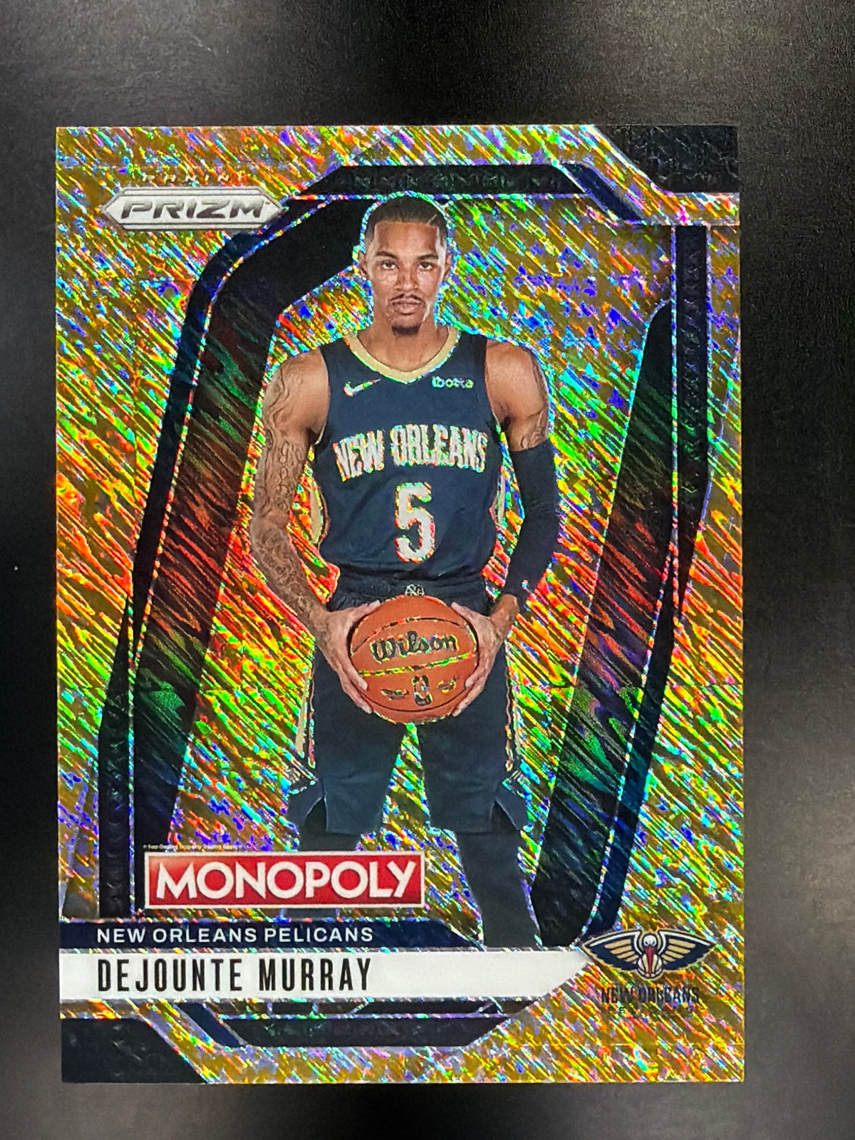 24-25 Panini Prizm Monopoly #63 Dejounte Murray Gold Millionaire Shimmer #/500
