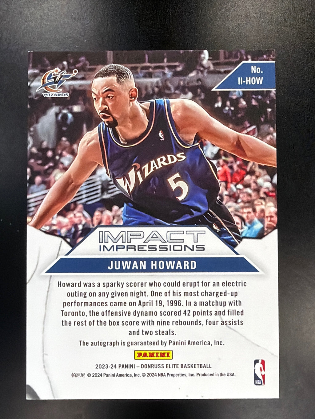2023-24 Donruss Elite #II-HOW Juwan Howard Impact Impressions