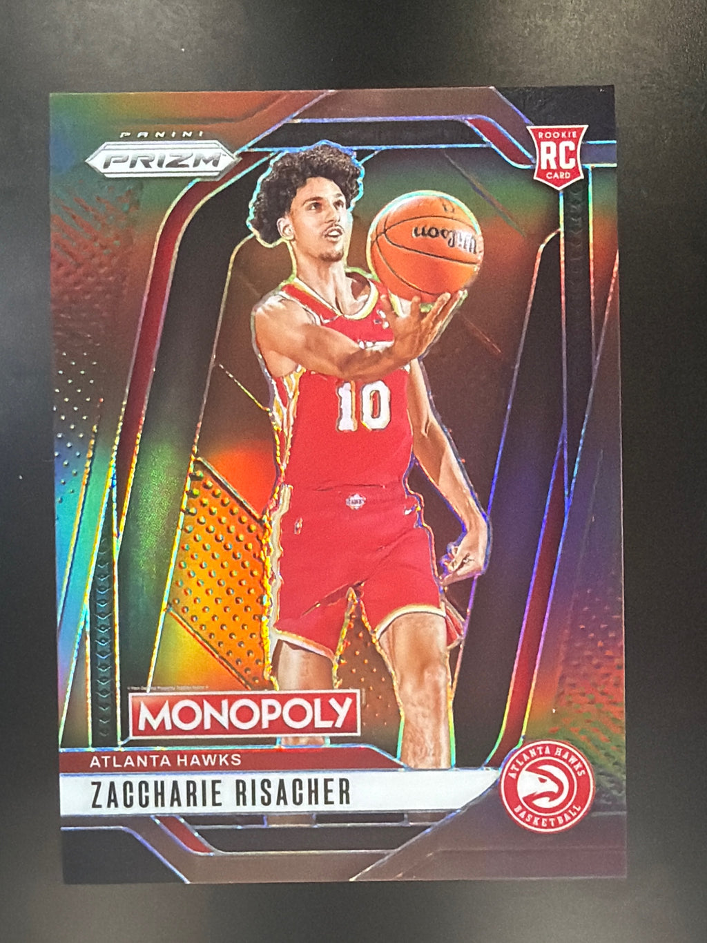 2024-25 Panini Prizm Monopoly #27 Zaccharie Risacher Brown Prizms #/299