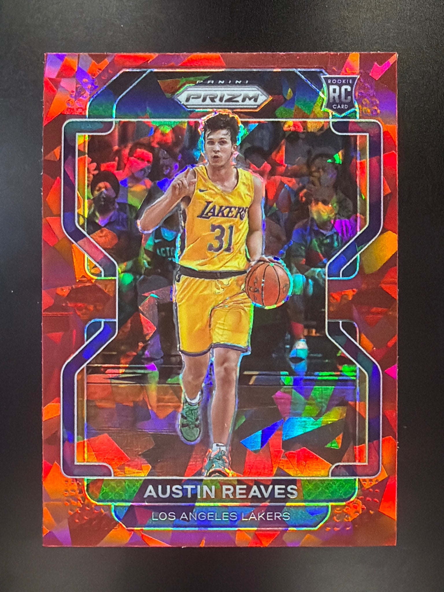2021-22 Panini Prizm #165 Austin Reaves Red Ice