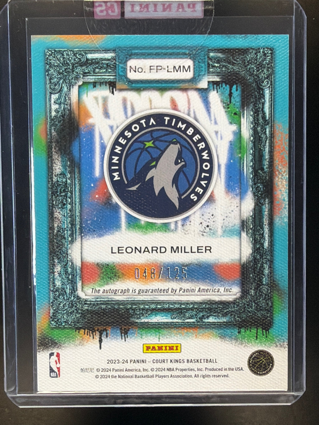 2023-24 Panini Court Kings #FP-LMM Leonard Miller Fresh Paint #/125