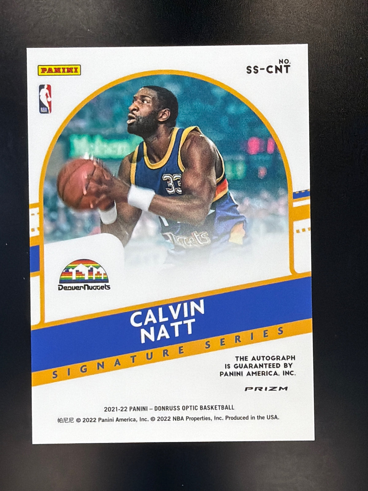 2021-22 Donruss Optic #SS-CNT Calvin Natt Signature Series Green Wave