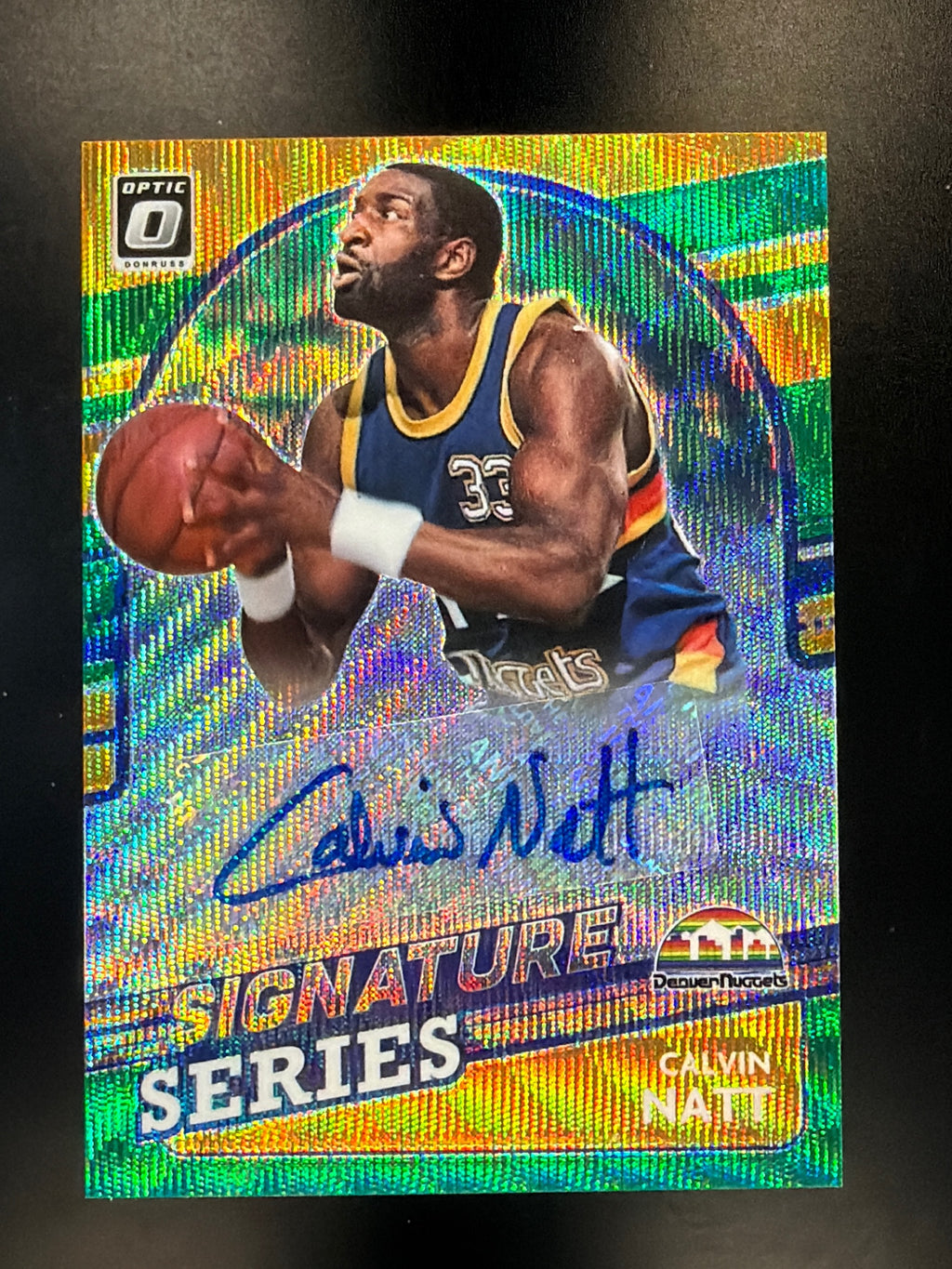 2021-22 Donruss Optic #SS-CNT Calvin Natt Signature Series Green Wave