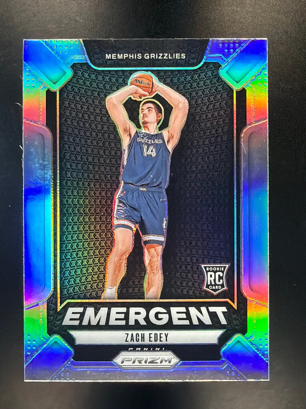 2024-25 Panini Prizm #16 Zach Edey Emergent Prizms Silver