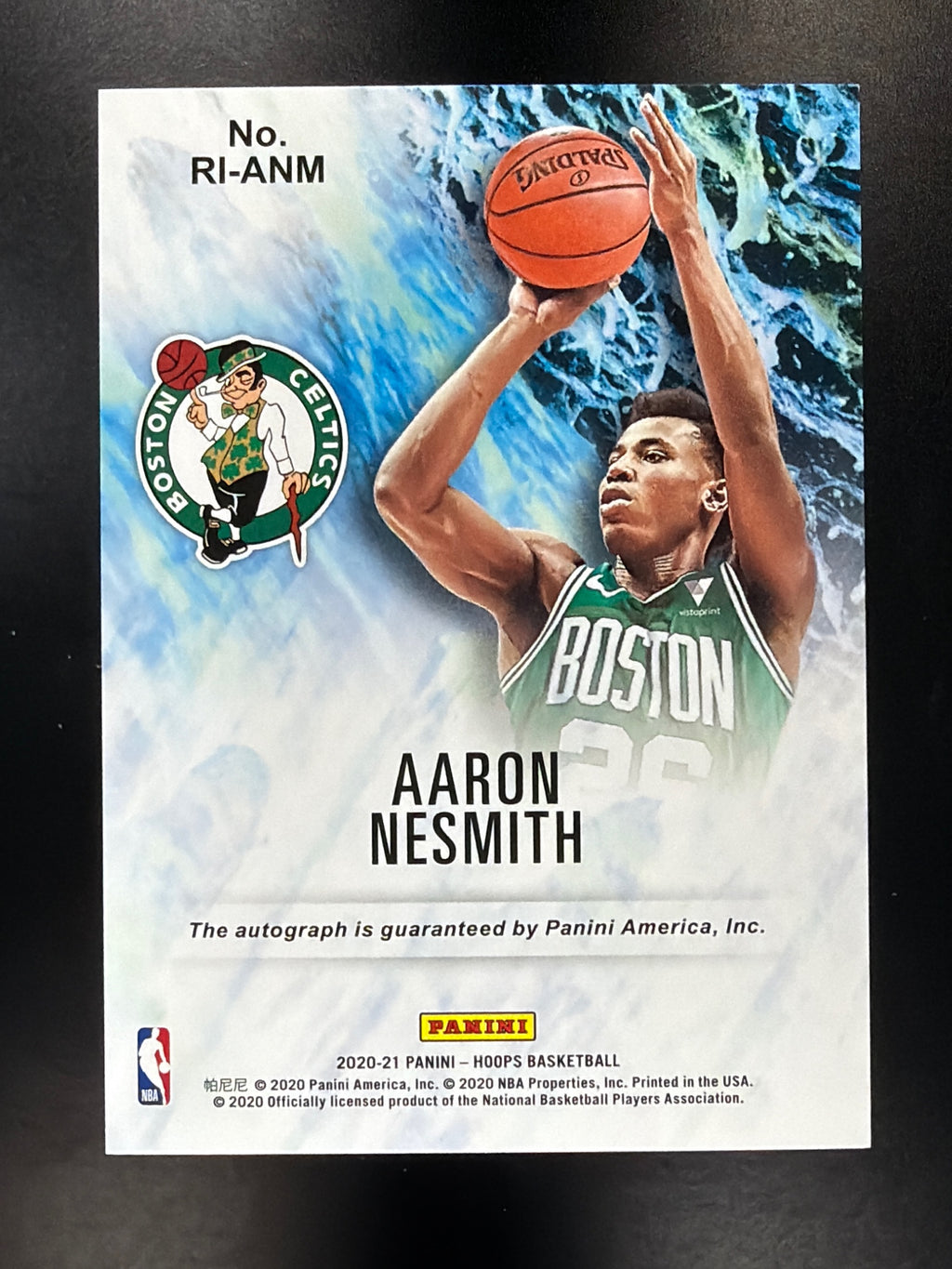 2020-21 Hoops #RI-ANM Aaron Nesmith Rookie Ink Green