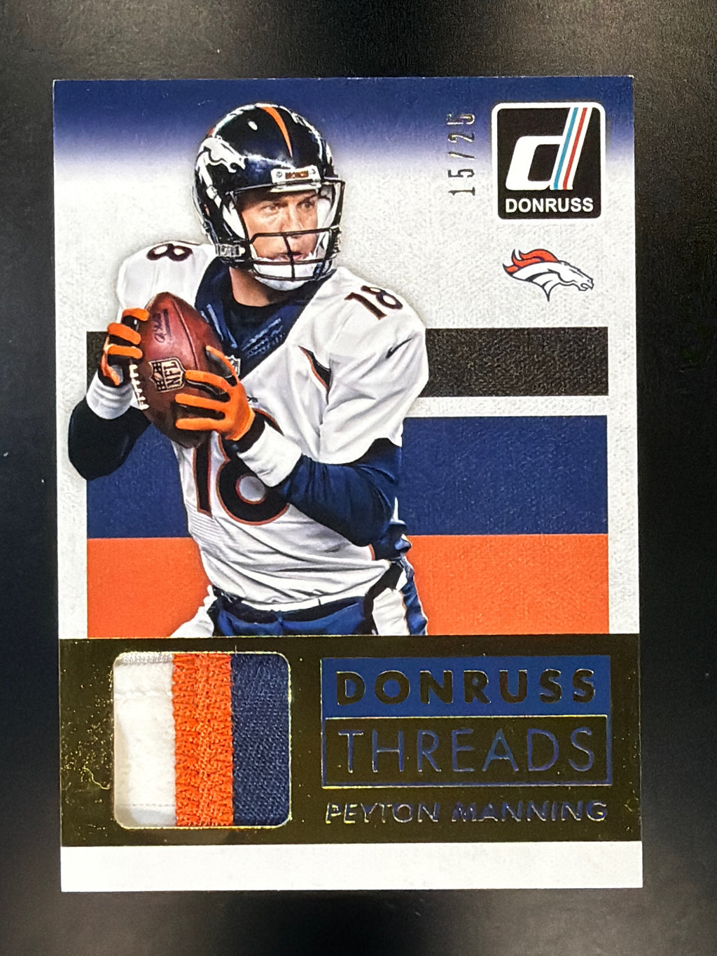 2015 Donruss #DT-PM Peyton Manning Donruss Threads Prime #/25