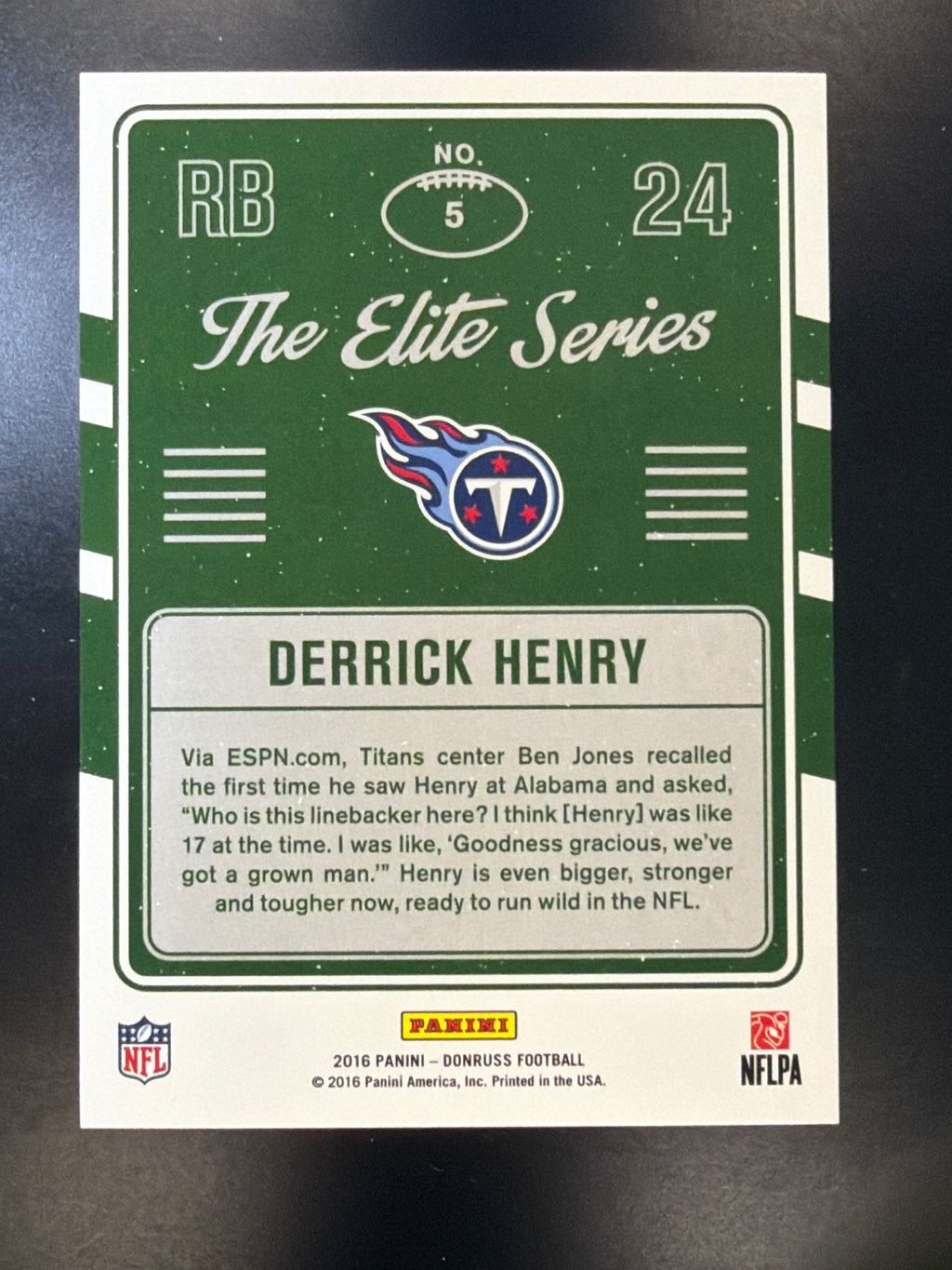 2016 Donruss #5 Derrick Henry The Elite Series Rookies #/999