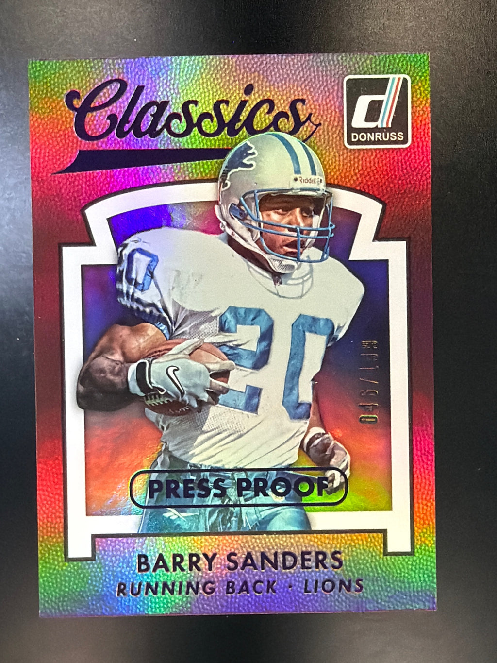 2015 Donruss #245 Barry Sanders Press Proof Purple #/199