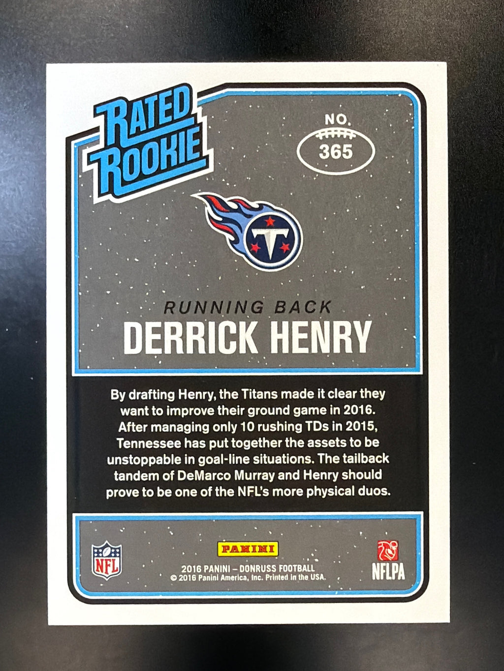 2016 Donruss #365 Derrick Henry Stat Line Season #/395