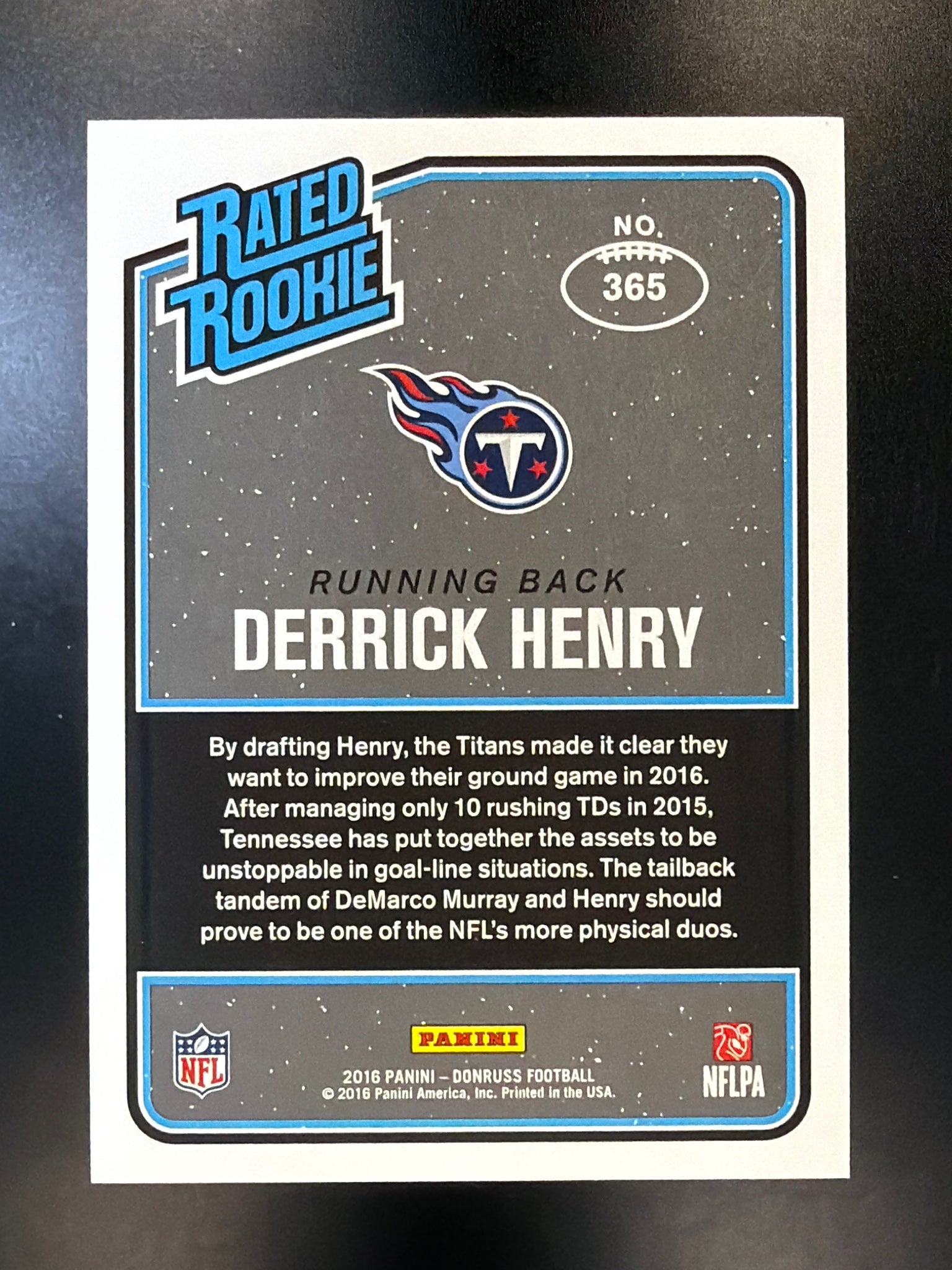 2016 Donruss #365 Derrick Henry Stat Line Season #/395