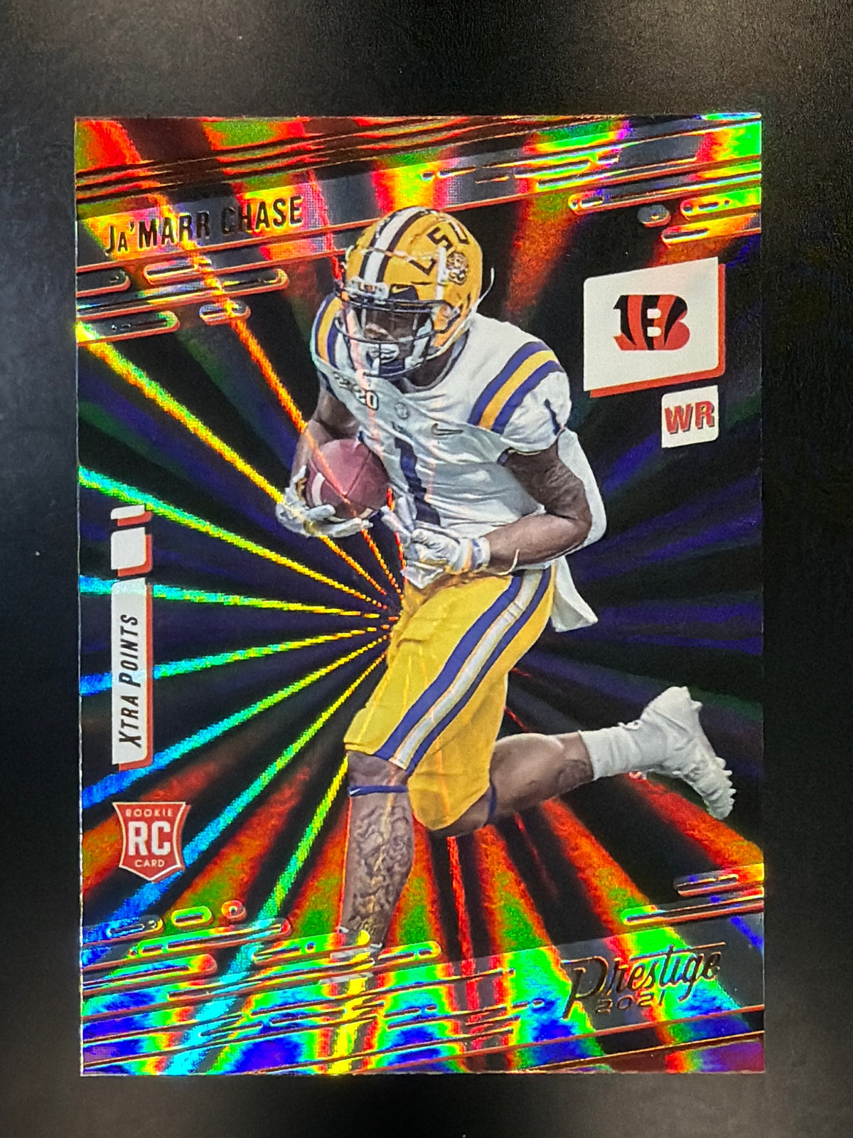 2021 Panini Prestige #212 Ja'Marr Chase Xtra Points Sunburst