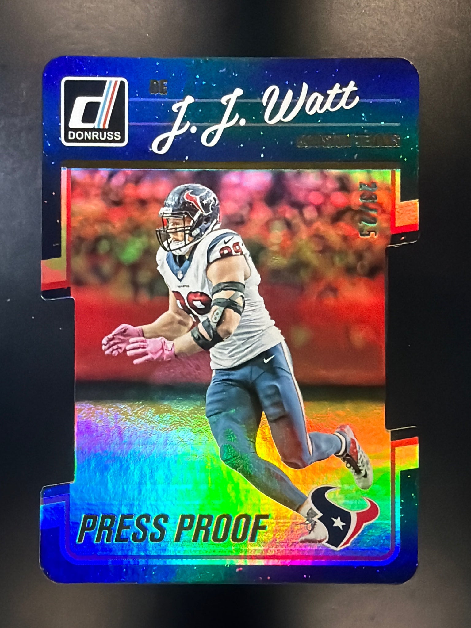 2016 Donruss #121 J.J. Watt Press Proofs Gold Die Cuts #/25