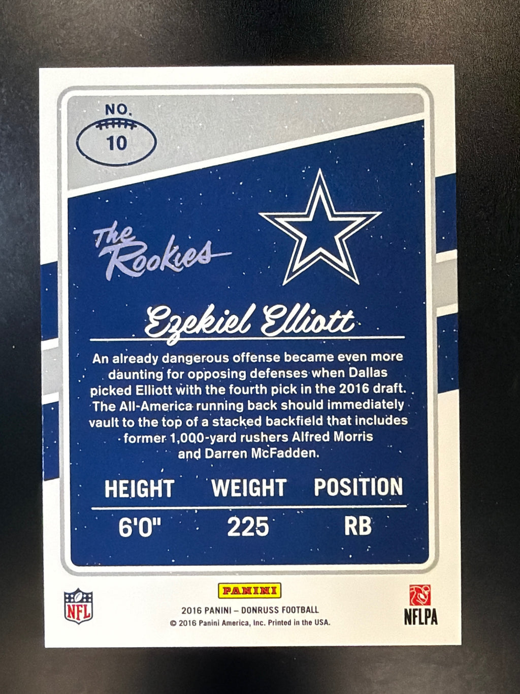 2016 Donruss #10 Ezekiel Elliott The Rookies #/999
