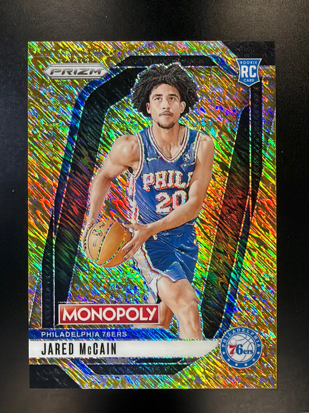 24-25 Panini Prizm Monopoly #3 Jared McCain Gold Millionaire Shimmer Prizm #/500