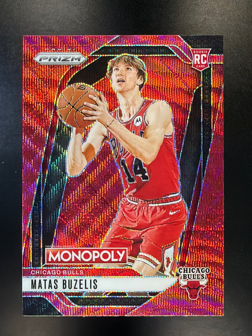 2024-25 Panini Prizm Monopoly #12 Matas Buzelis Red Prizms