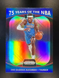 2021-22 Donruss Optic #9 Shai Gilgeous-Alexander 75 Years of the NBA