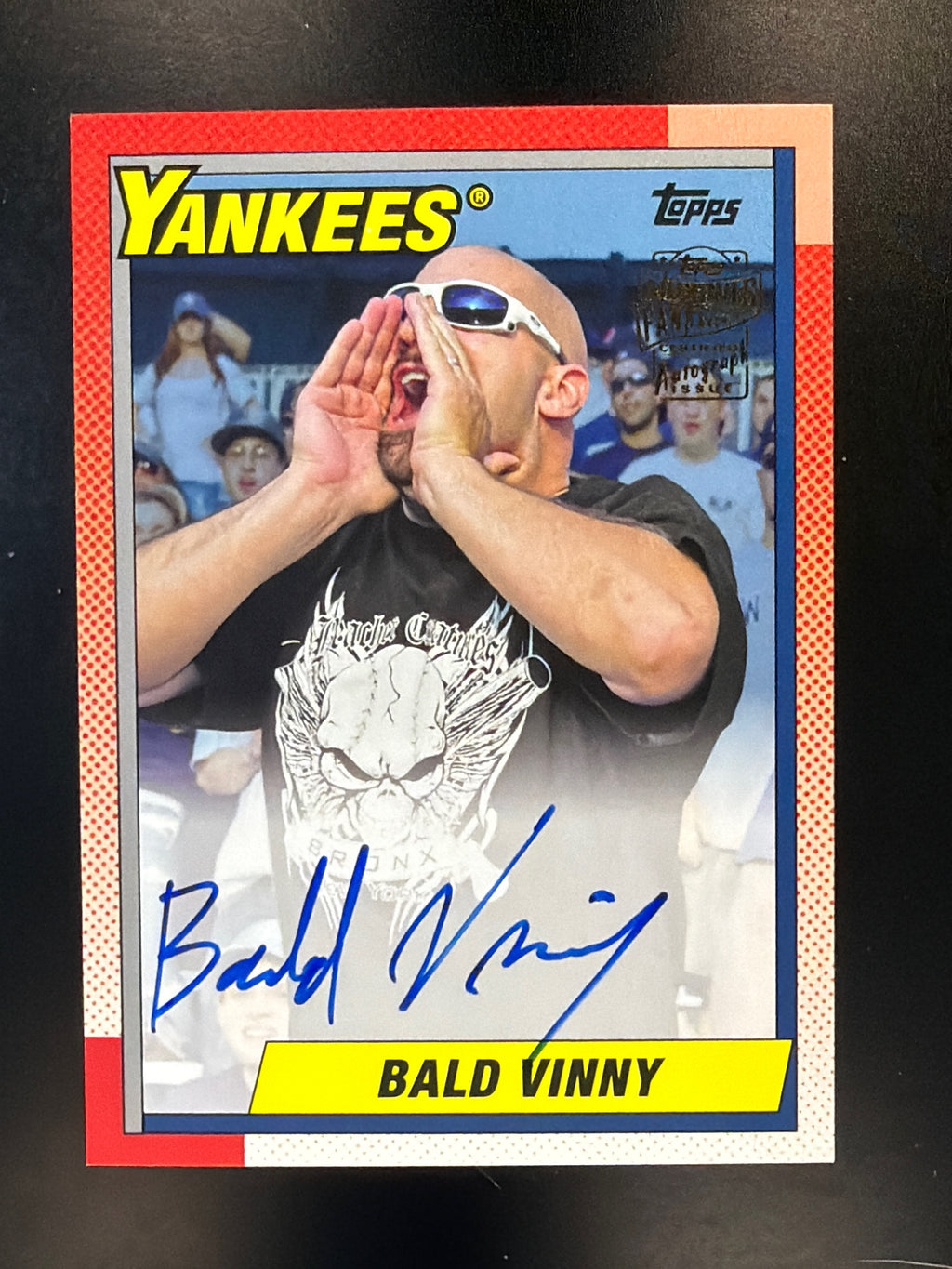 2017 Topps Archives #FFA-BV Bald Vinny Fan Favorites Autographs Blue #/75