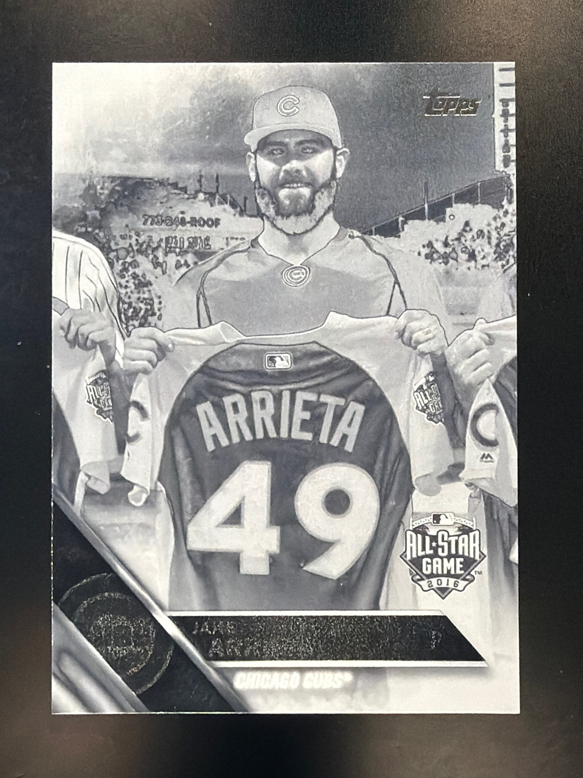 2016 Topps Update #US4 Jake Arrieta Black & White Negatives