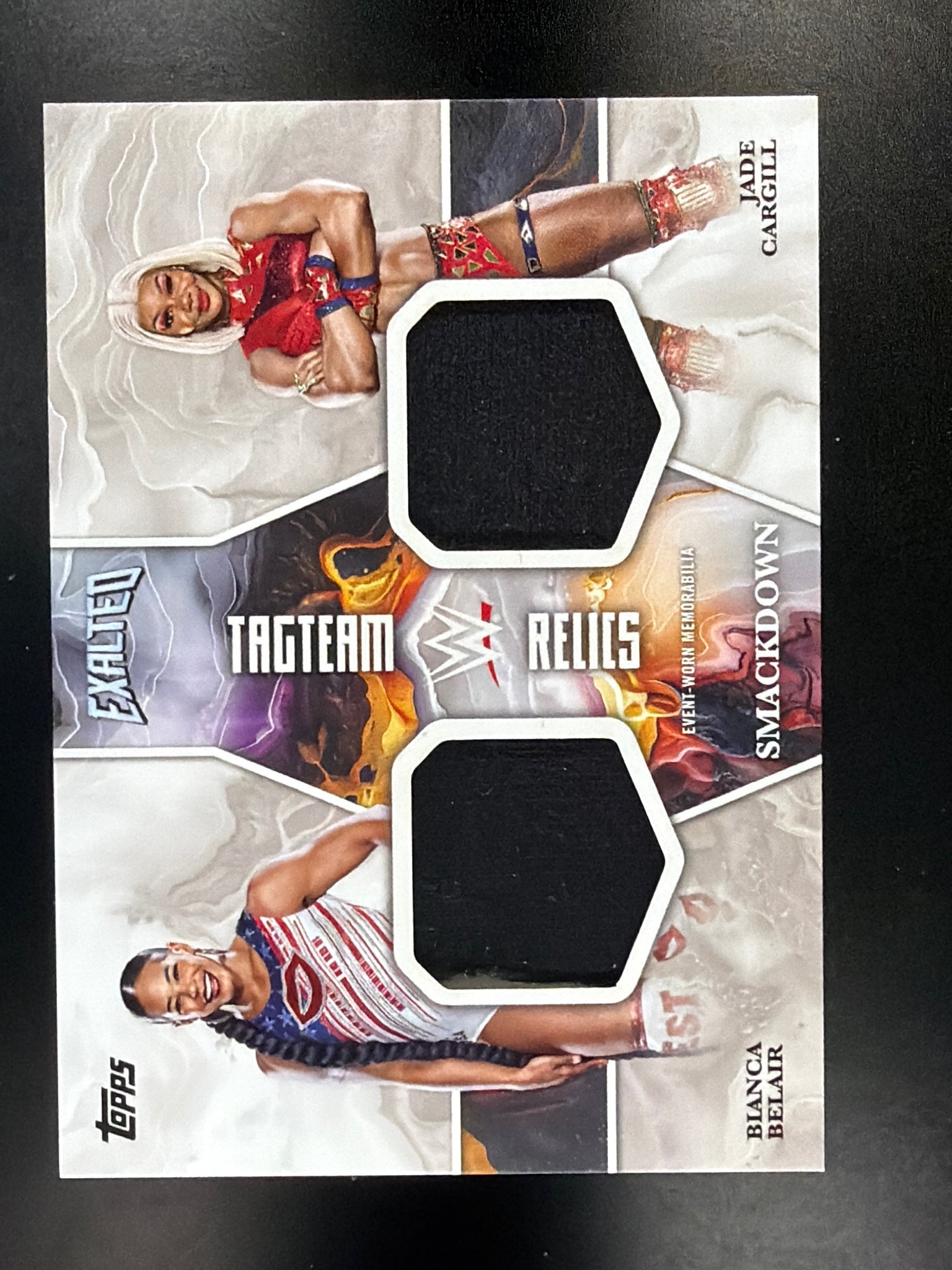 2025 Topps Exalted WWE #TT-BC Bianca Belair / Jade Cargill Tag Team Relics