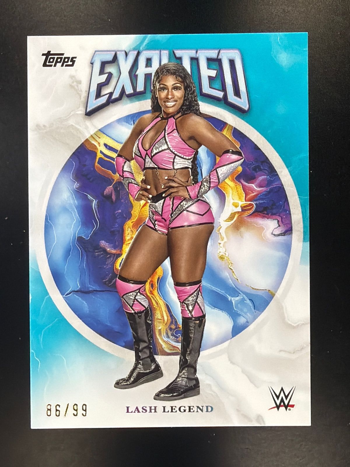2025 Topps Exalted WWE #47 Lash Legend Aqua #/99