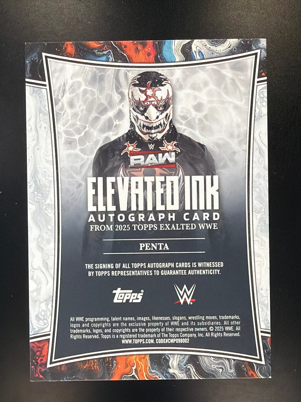 2025 Topps Exalted WWE #ELI-PEN Penta Elevated Ink