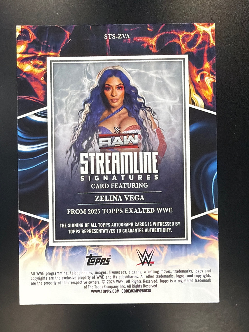 2025 Topps Exalted WWE #STS-ZVA Zelina Vega Streamline Signatures