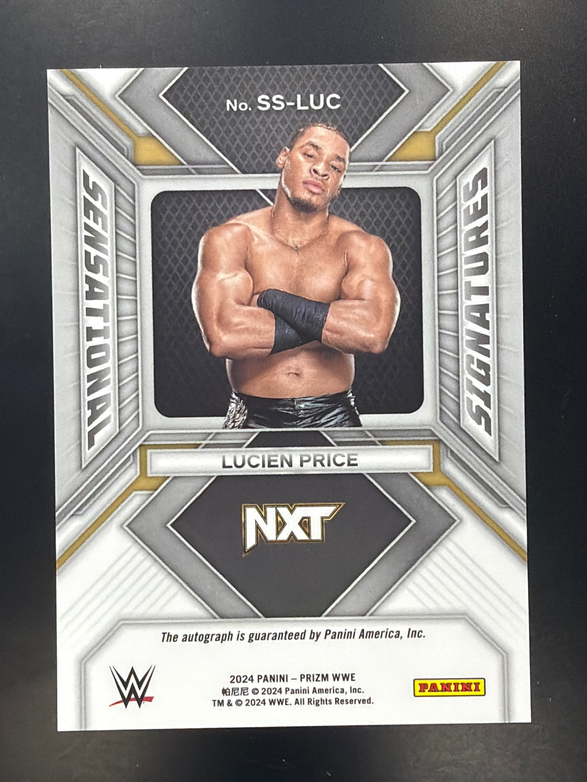 2024 Panini Prizm WWE #SS-LUC Lucien Price Sensational Signatures